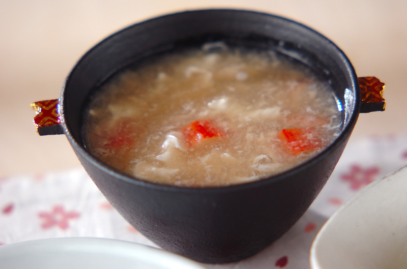 おろしレンコンの卵白スープ