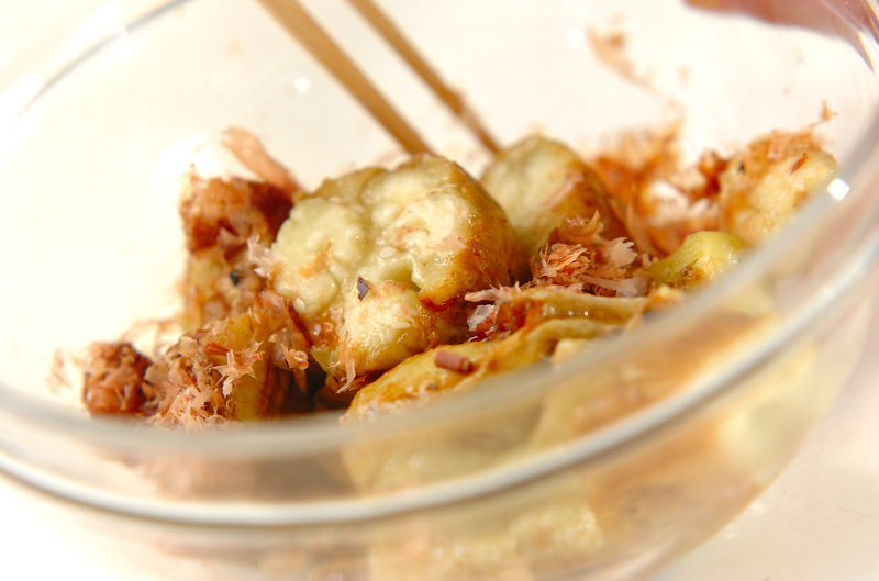焼きナスのおかかしょうゆがらめの作り方の手順3