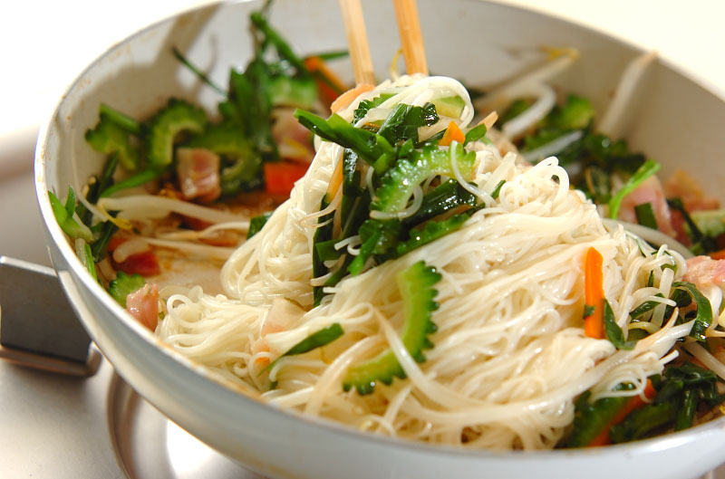 ゴーヤ入り素麺チャンプルーの作り方の手順8