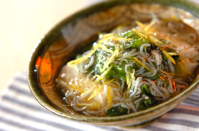 小松菜と豆腐のシラスあんかけ 副菜 のレシピ 作り方 E レシピ 料理のプロが作る簡単レシピ