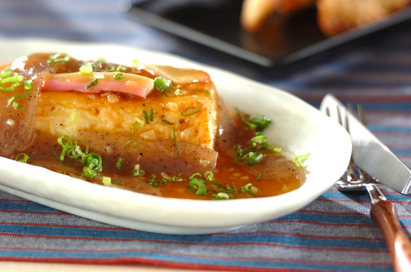 コンニャクあんの豆腐ステーキ