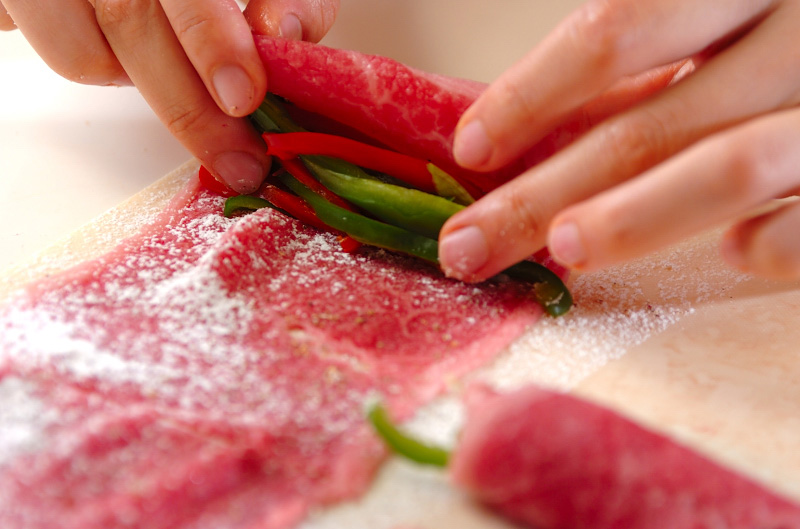 甘辛牛肉のコンニャク巻きの作り方の手順5