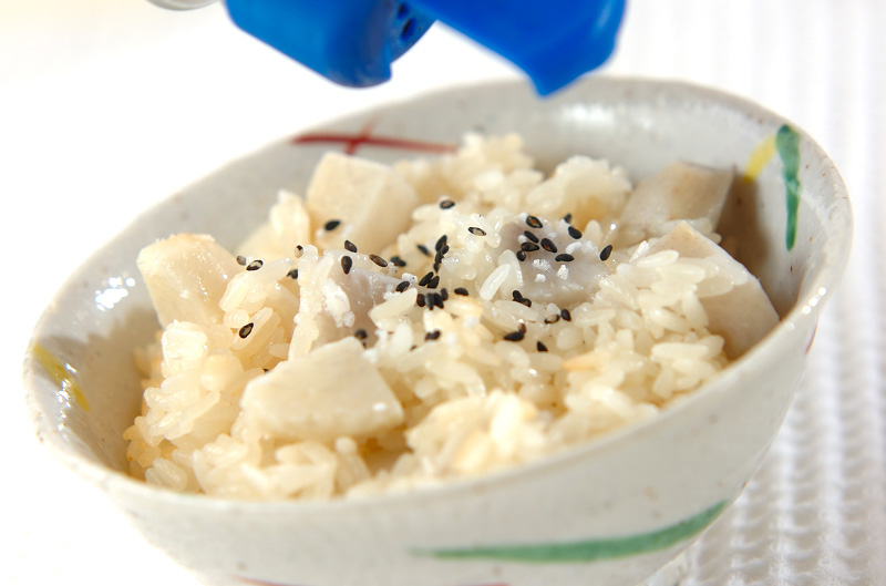 もちもち里芋ご飯の作り方の手順4