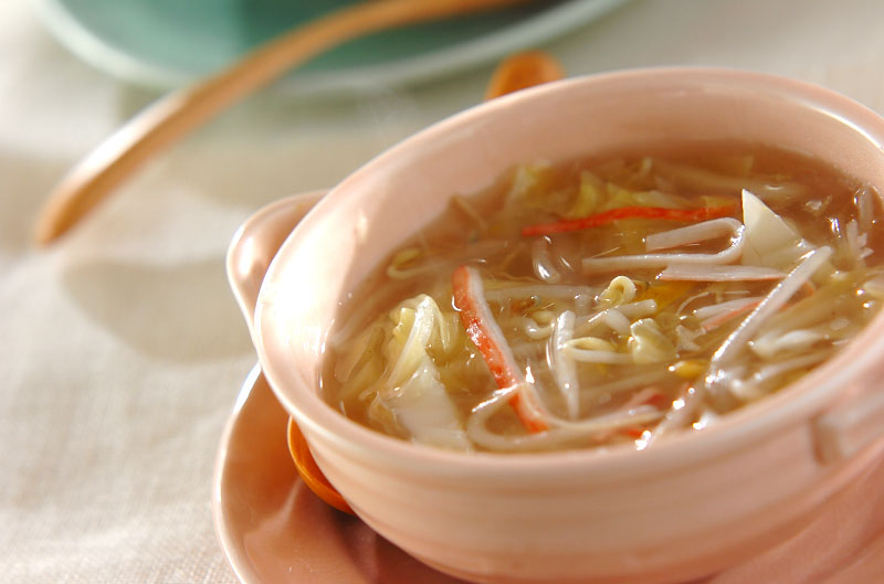 モヤシのとろ り春雨スープ レシピ 作り方 E レシピ 料理のプロが作る簡単レシピ
