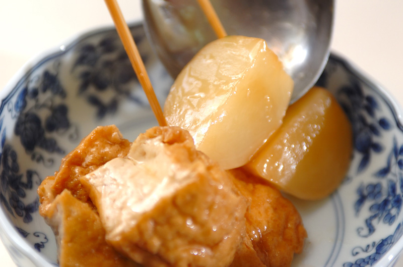 味がしみてる!厚揚げとカブのとろみ煮の作り方2
