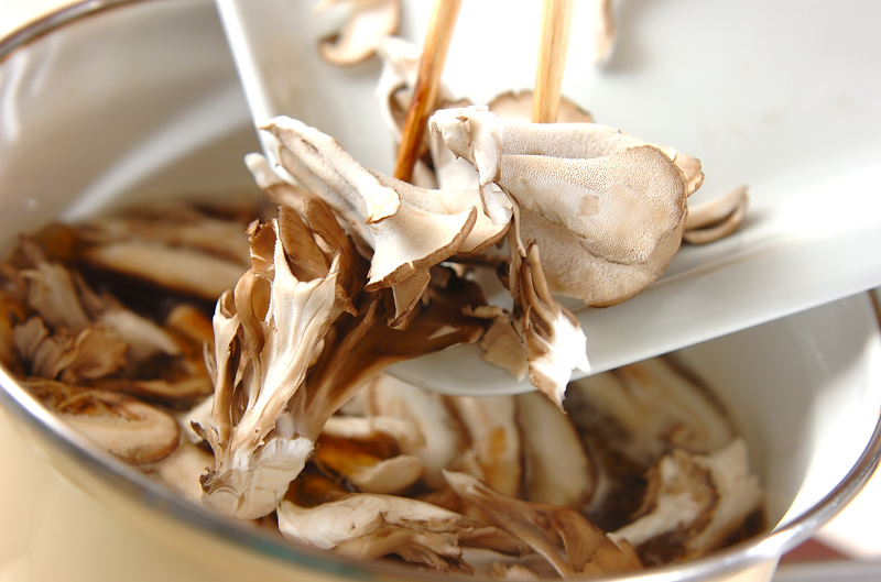 キノコ素麺汁の作り方の手順4