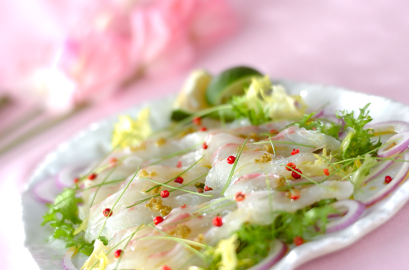 昆布〆鯛のカルパッチョ レシピ 作り方 E レシピ 料理のプロが作る簡単レシピ