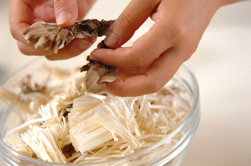 キノコの炊き込みご飯の作り方の手順4