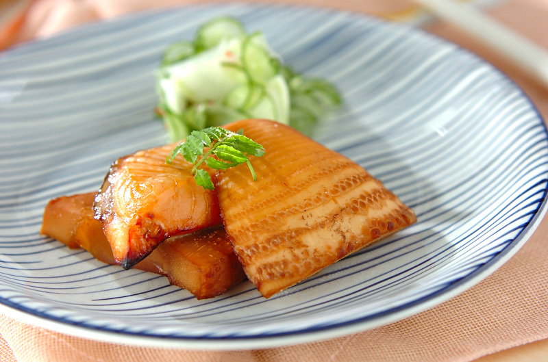タケノコと鮭の重ね焼き