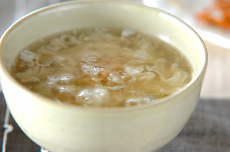 ホタテの卵白スープ