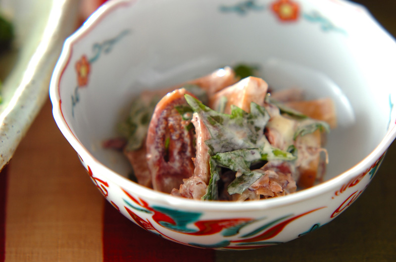 味付けイカの大葉マヨ和え 副菜 レシピ 作り方 E レシピ 料理のプロが作る簡単レシピ