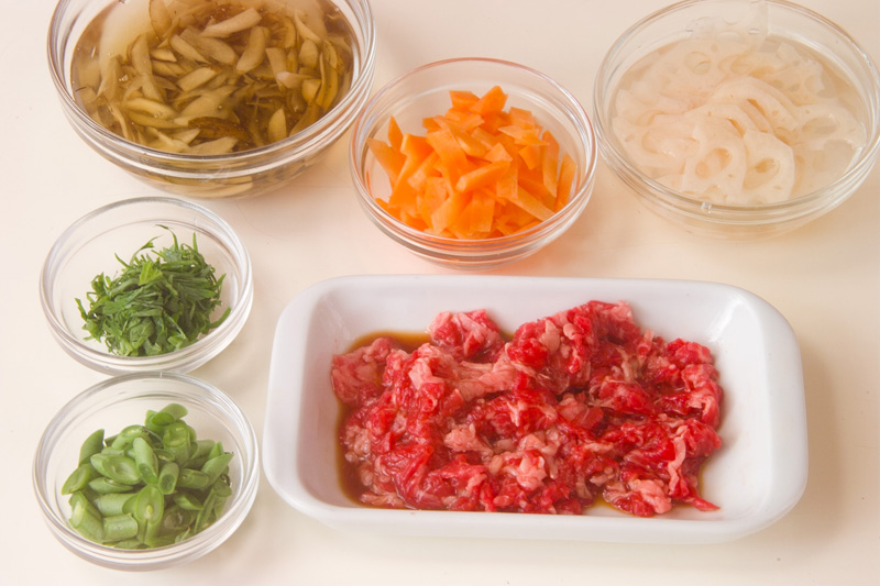 きんぴらご飯の作り方の手順1