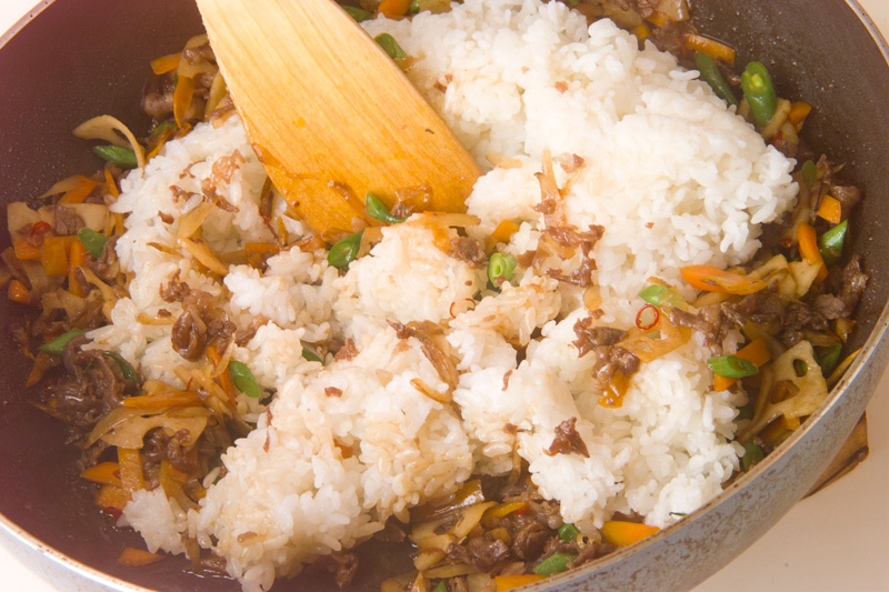 きんぴらご飯の作り方の手順3