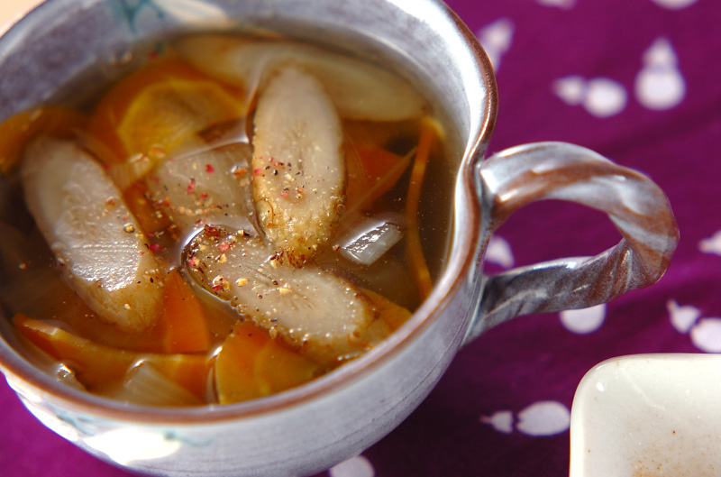 ゴボウの和風スープ レシピ 作り方 E レシピ 料理のプロが作る簡単レシピ