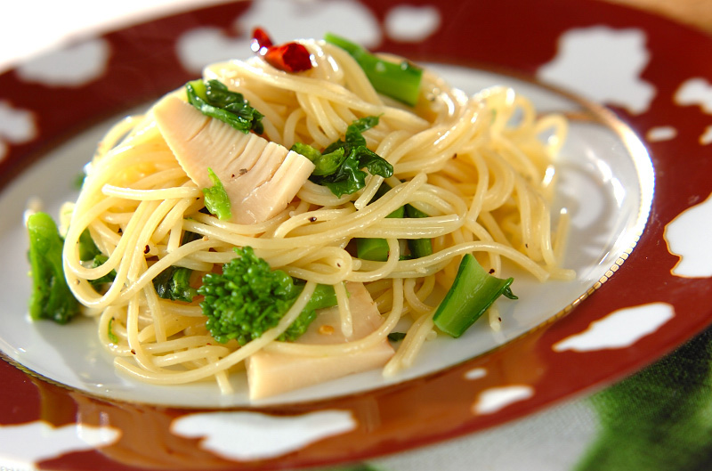 タケノコと菜の花のパスタ レシピ 作り方 E レシピ 料理のプロが作る簡単レシピ