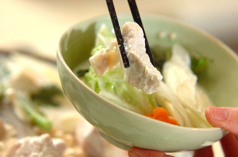 鶏肉と野菜のミルク鍋の作り方3
