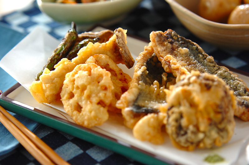 アジと野菜の天ぷら レシピ 作り方 E レシピ 料理のプロが作る簡単レシピ