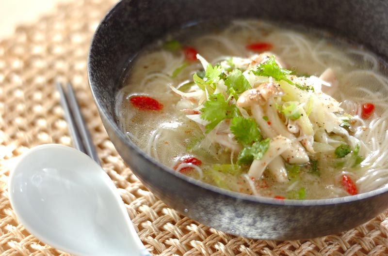 冷製鶏スープ素麺 レシピ 作り方 E レシピ 料理のプロが作る簡単レシピ