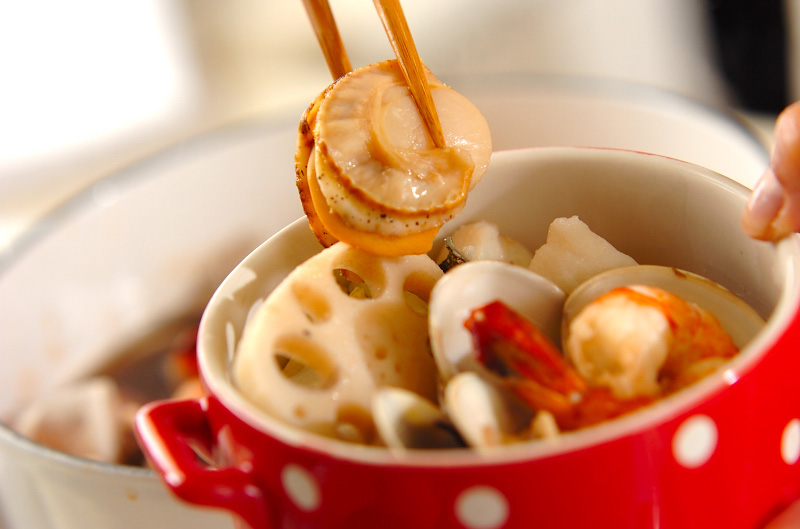 海鮮鍋～トマト鍋～チーズニョッキの作り方1