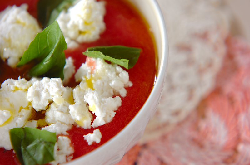 トマトとチーズのスープ レシピ 作り方 E レシピ 料理のプロが作る簡単レシピ