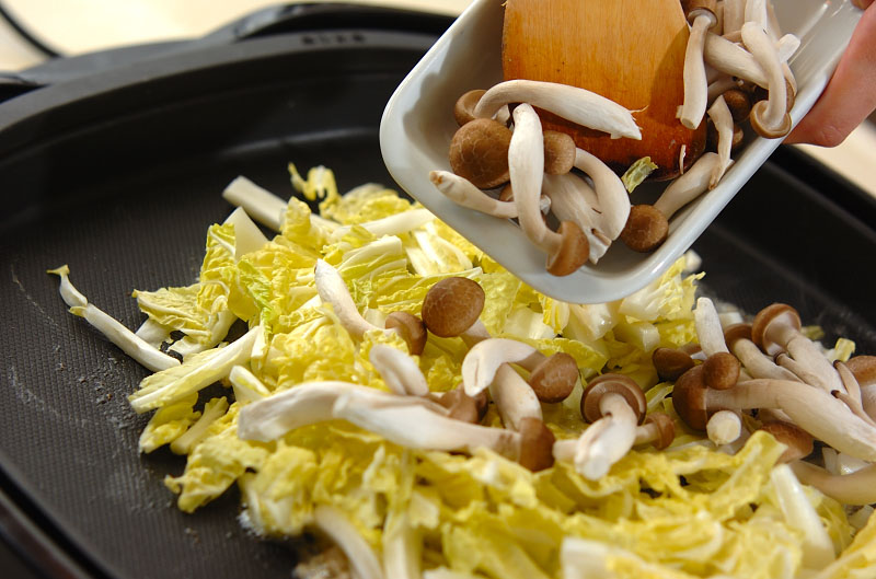 白菜とカキのカレーグラタンの作り方の手順4