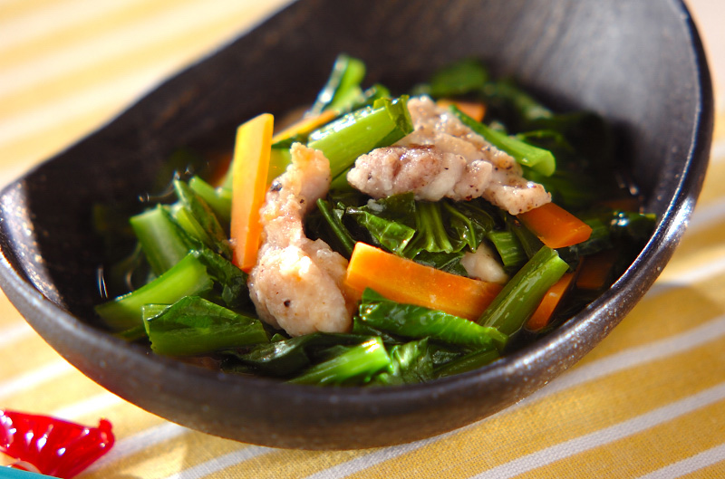 小松菜の洋風煮浸し レシピ 作り方 E レシピ 料理のプロが作る簡単レシピ
