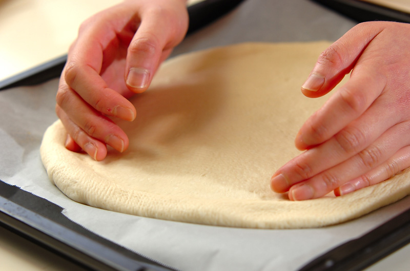 春野菜の和風ピザの作り方5