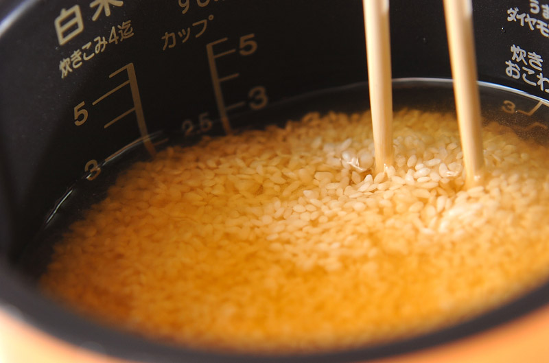 キノコとギンナンで 秋の炊き込みご飯の作り方1