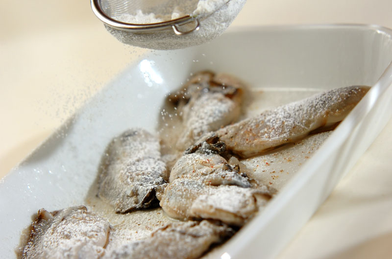 サクサクチーズカキフライの作り方1