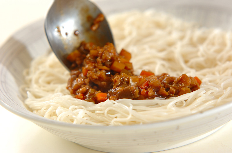 ジャージャー風素麺の作り方3