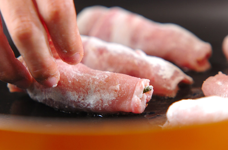オクラの豚肉巻きの作り方2