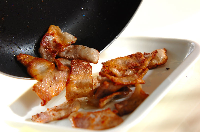 豆腐と豚肉のカレー炒めの作り方の手順2