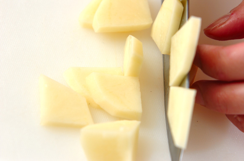 グリンピースポタージュの下準備2