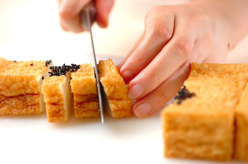 厚揚げの豆板醤炒めの作り方の手順1