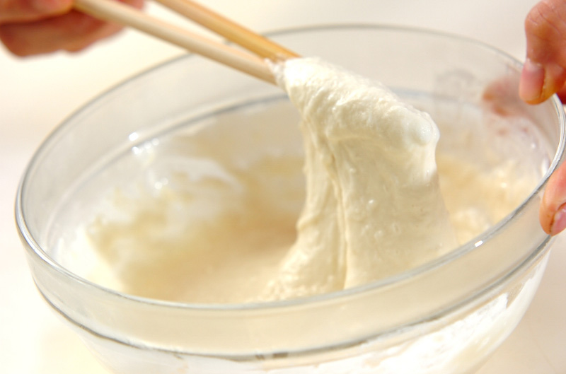 広島焼き風お好み焼きの下準備1