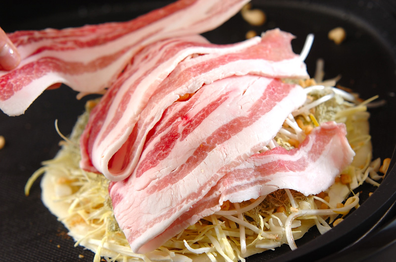 広島焼き風お好み焼きの作り方2