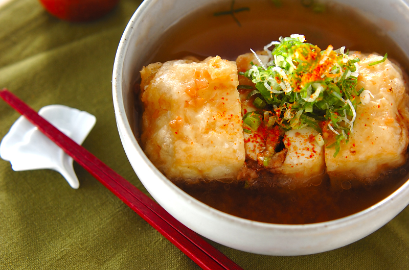 アナゴ豆腐の梅スープ