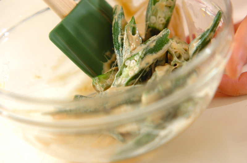 和えるだけの簡単副菜!オクラのマヨしょうゆ和えの作り方2