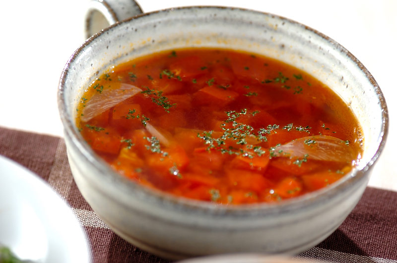 絶品 フレッシュトマトのコンソメスープ レシピ 作り方 E レシピ 料理のプロが作る簡単レシピ