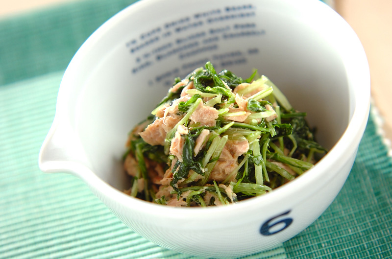 塩もみ水菜とツナのマヨ和え 副菜 レシピ 作り方 E レシピ 料理のプロが作る簡単レシピ