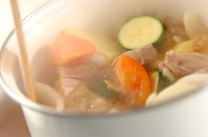 豚バラと夏野菜煮の作り方の手順7