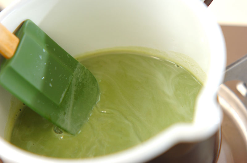 抹茶ミルクプリンの作り方の手順3
