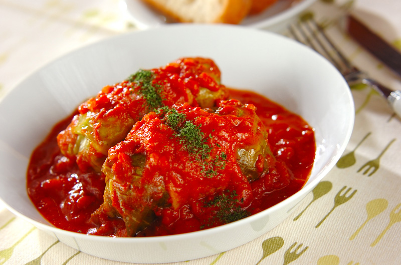 トマト味のロールキャベツ レシピ 作り方 E レシピ 料理のプロが作る簡単レシピ