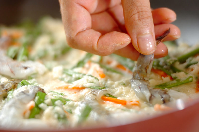 野菜たっぷり！ジャガイモ入りもちもちチヂミの作り方1