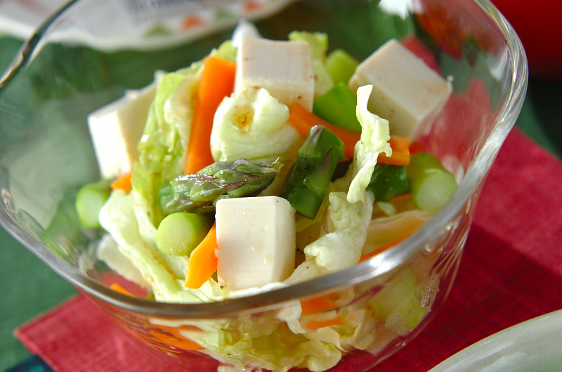 豆腐のグリーンサラダ