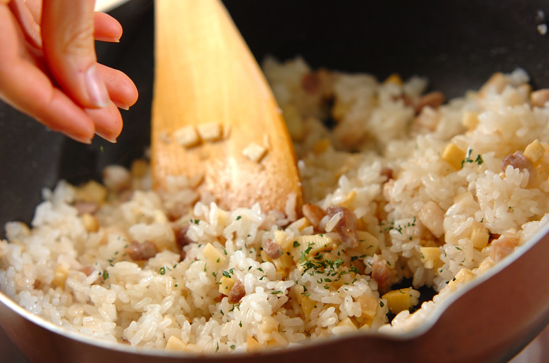 タケノコの炒めご飯の作り方の手順3