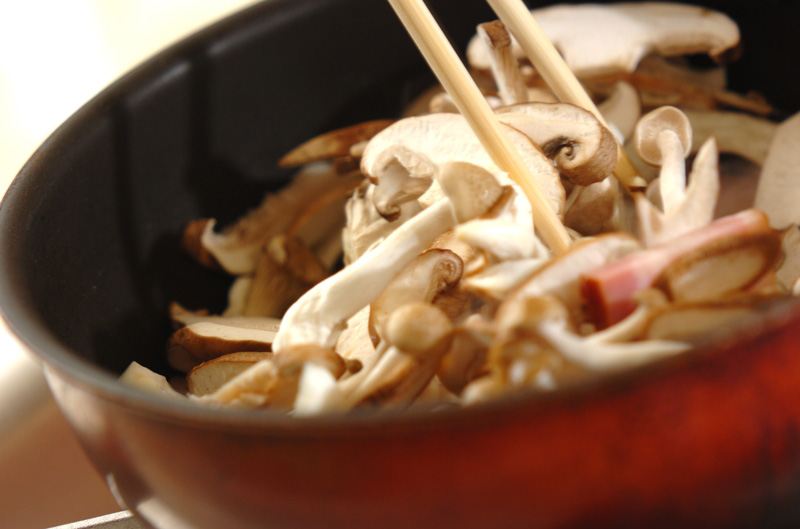 キノコとベーコンのチーズ焼きの作り方2