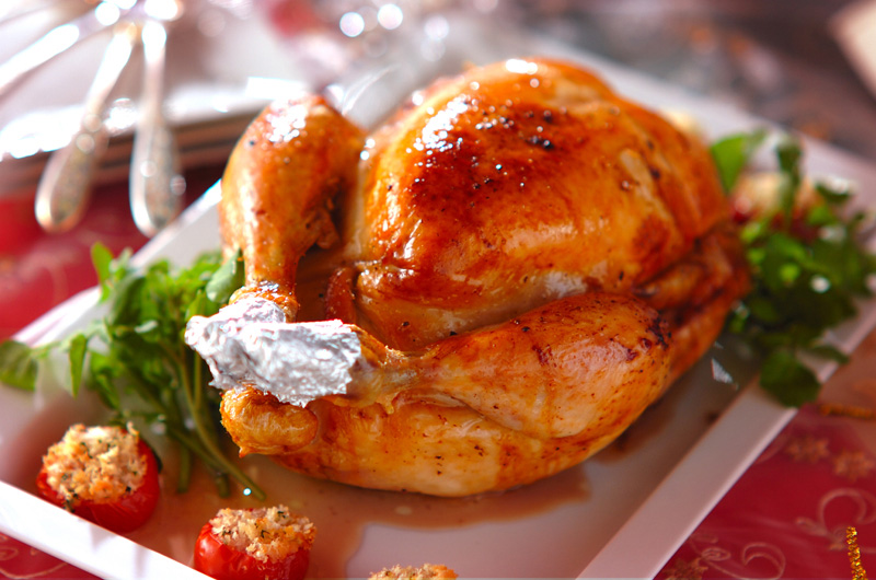 丸焼き 鳥 の クリスマス★鶏の丸焼き(誰でも作れるぞ♪） レシピ・作り方