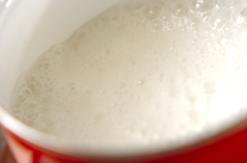大人の抹茶豆乳かんの作り方の手順2