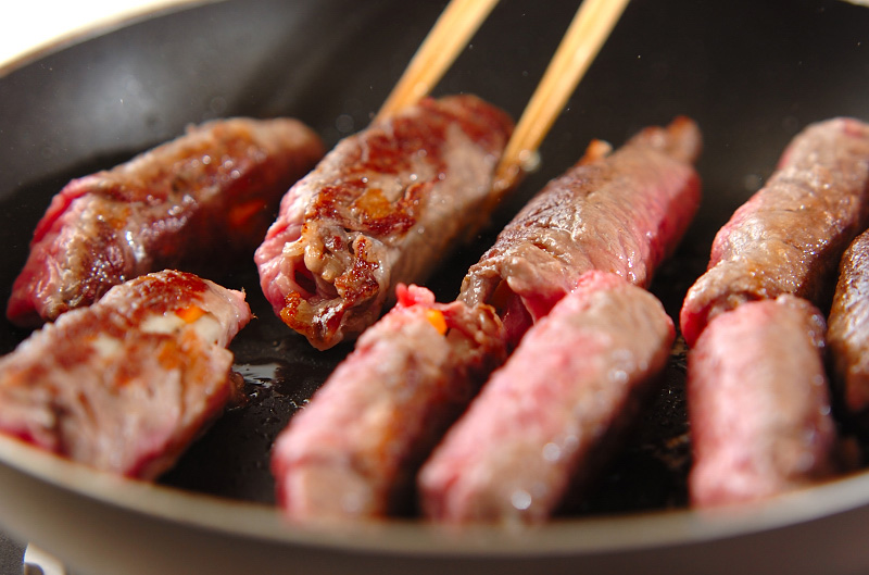 ゴボウ巻き牛肉のみそ煮の作り方の手順5